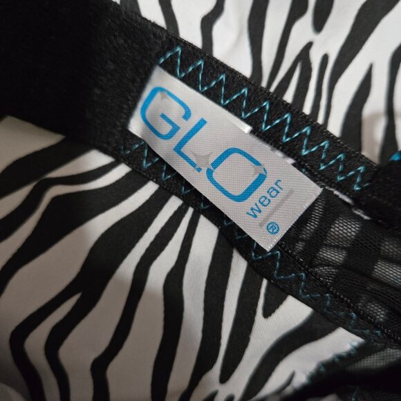 Y2K Zebra Print Lingerie slip Mini Dress With Garters 36C L Trashy Mcbling - Picture 10 of 11